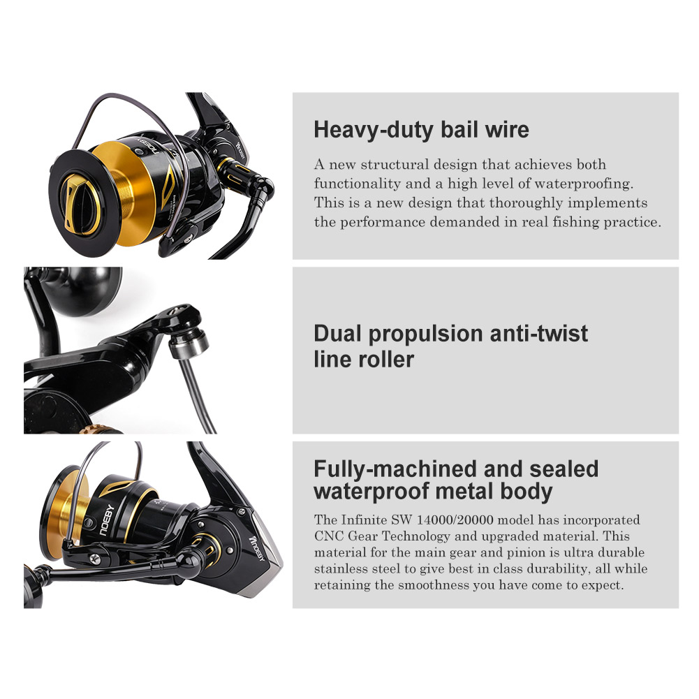 NOEBY Infinite Heavy Duty Salt - Shimano Reel Stradic review and price